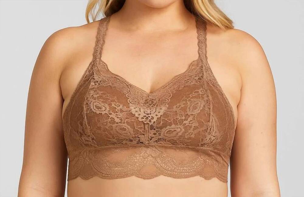 NEW JADYK natalie lace racerback bralette in mocha mousse